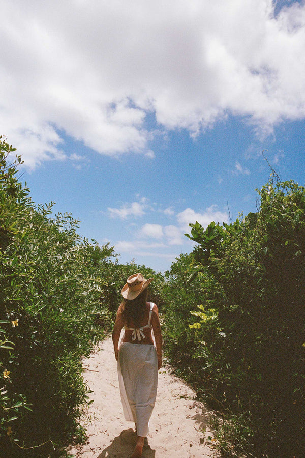 The Desert Cowboy - Straw Fedora Hat in Natural