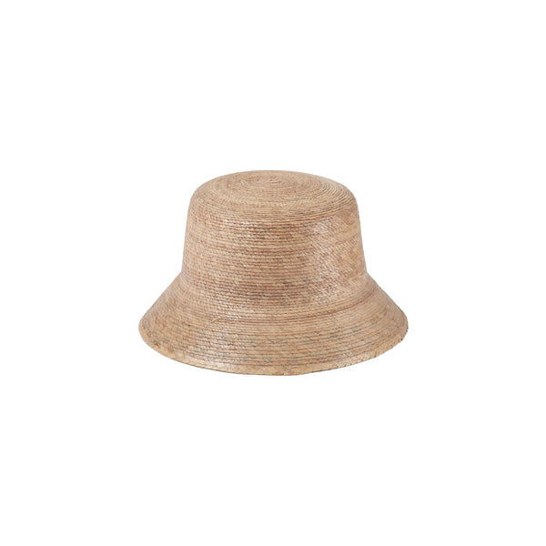 Womens Inca Bucket - Straw Bucket Hat in Natural