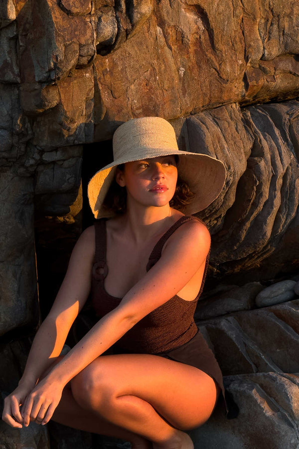 The Inca Bucket Ultrawide - Straw Bucket Hat in Natural