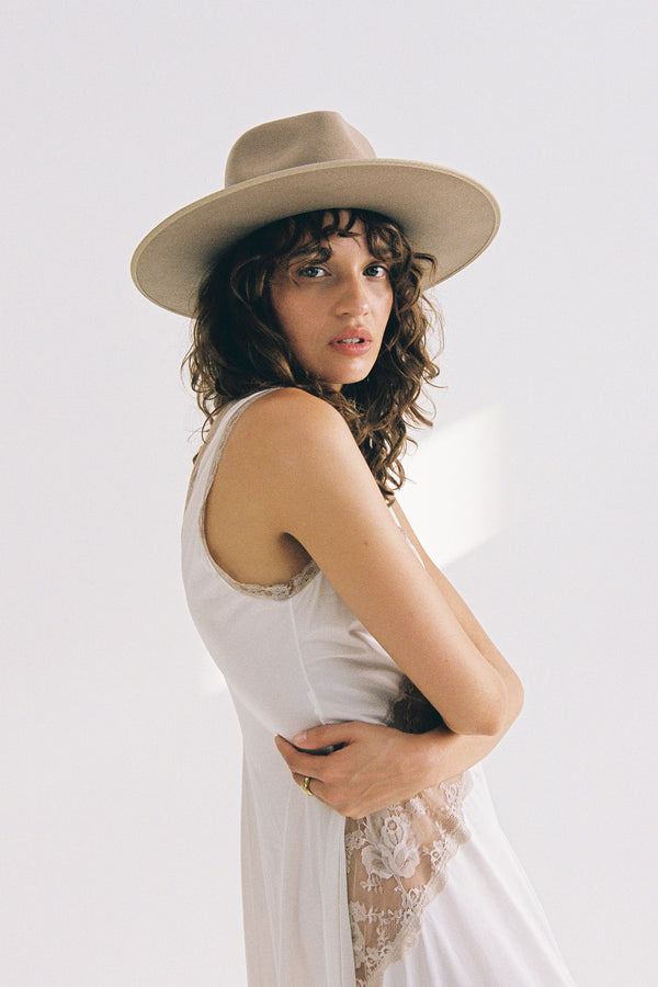 Fawn Rancher - Wool Felt Fedora Hat in Brown