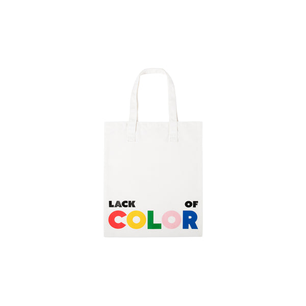 Womens COLOR CANVAS TOTE BAG - in White
