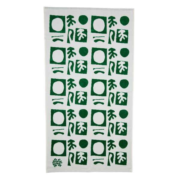 Womens Formes Beach Towel - Cotton in Green