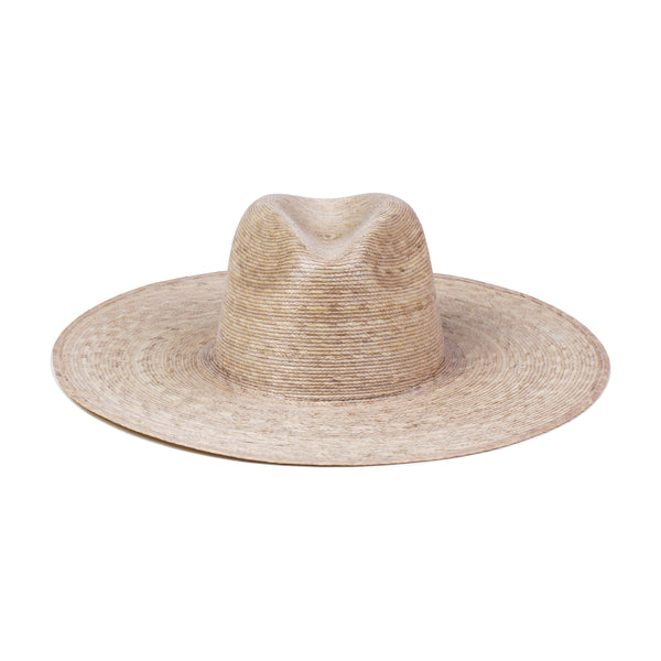 Mens Palma Wide Fedora - Straw Fedora Hat in Natural