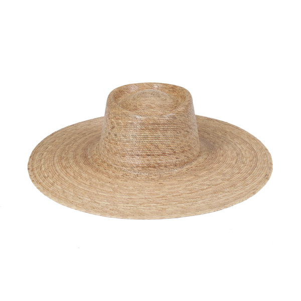 Mens Palma Wide Boater - Straw Boater Hat in Natural