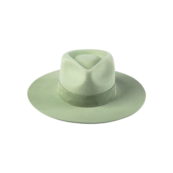 Womens The Mirage - Wool Felt Fedora Hat in Green