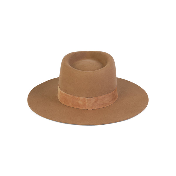 Mens The Mirage - Wool Felt Fedora Hat in Brown