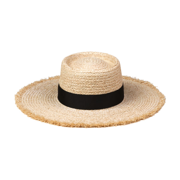 Womens The Ventura - Straw Boater Hat in Natural