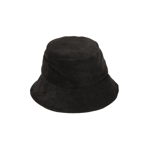 Womens Wave Bucket - Cotton Bucket Hat in Black