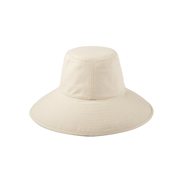 Womens Holiday Bucket - Cotton Bucket Hat in Beige